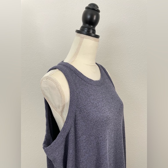 Madewell Plus Westville Tank Spacedye Ribbed Sleeveless Modesty Midi Dress NA628 - Picture 4 of 9